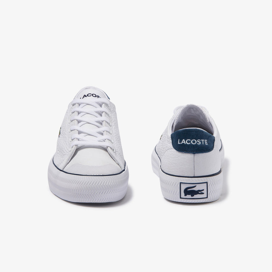 Men's Gripshot Leather Sneakers--White/Navy