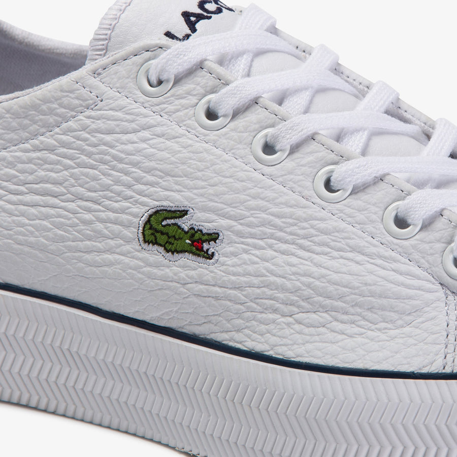 Men's Gripshot Leather Sneakers--White/Navy