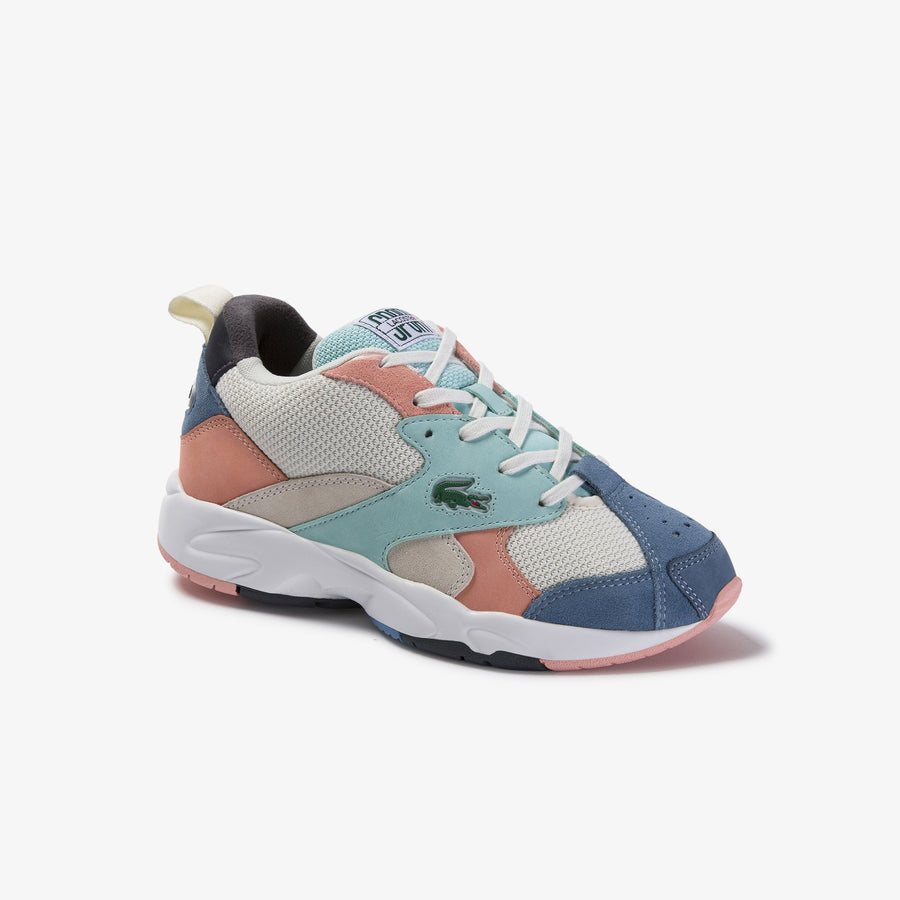 Women's Storm 96 Textile and Nubuck Sneakers--Off White/Blue