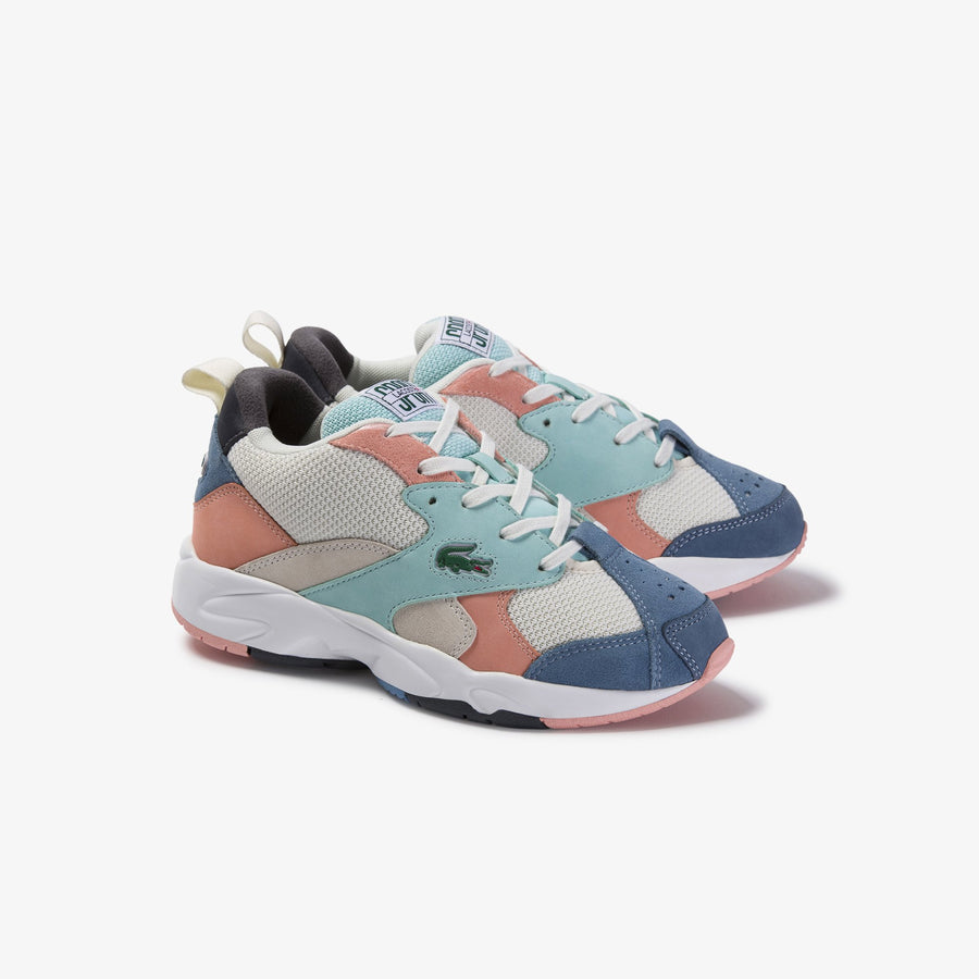 Women's Storm 96 Textile and Nubuck Sneakers--Off White/Blue