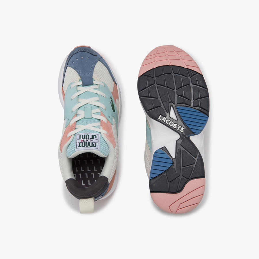 Women's Storm 96 Textile and Nubuck Sneakers--Off White/Blue