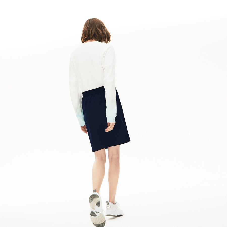 Women's Elasticized Twill Skirt--Navy Blue