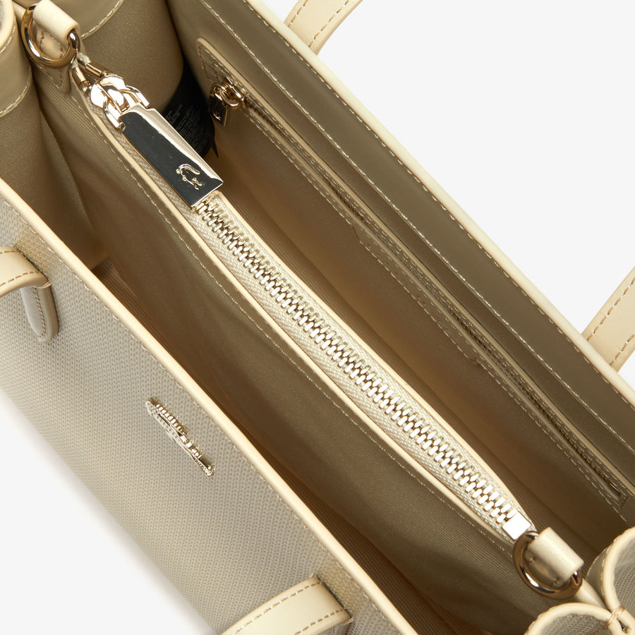 Women's Chantaco Dual Carry Piqué Zip Leather Tote