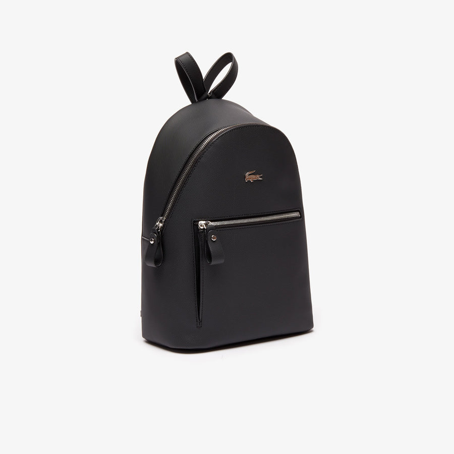 Women's Daily Classic Coated Piqué Canvas Backpack--Black