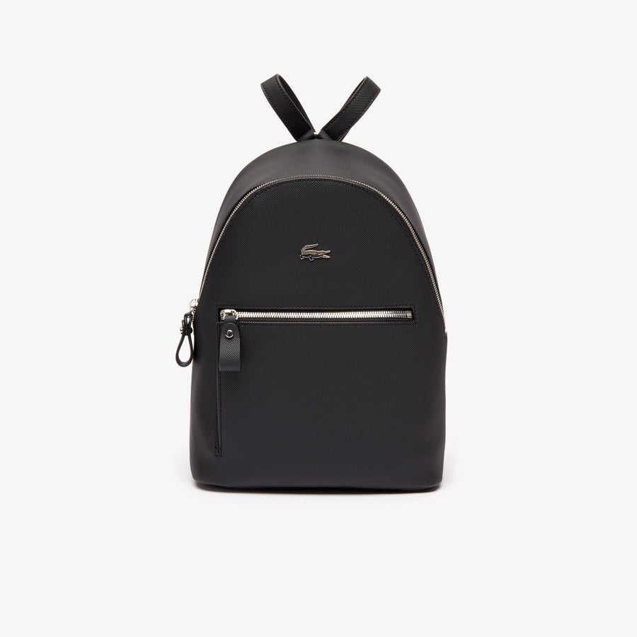 Women's Daily Classic Coated Piqué Canvas Backpack--Black