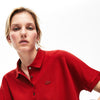 Women's Lacoste Boxy Fit Flowing Stretch Cotton Piqué Polo Shirt