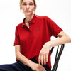 Women's Lacoste Boxy Fit Flowing Stretch Cotton Piqué Polo Shirt