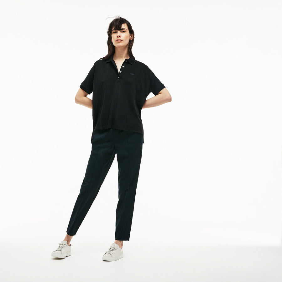 Women's Lacoste Boxy Fit Flowing Stretch Cotton Piqué Polo Shirt
