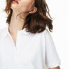 Women's Lacoste Boxy Fit Flowing Stretch Cotton Piqué Polo Shirt