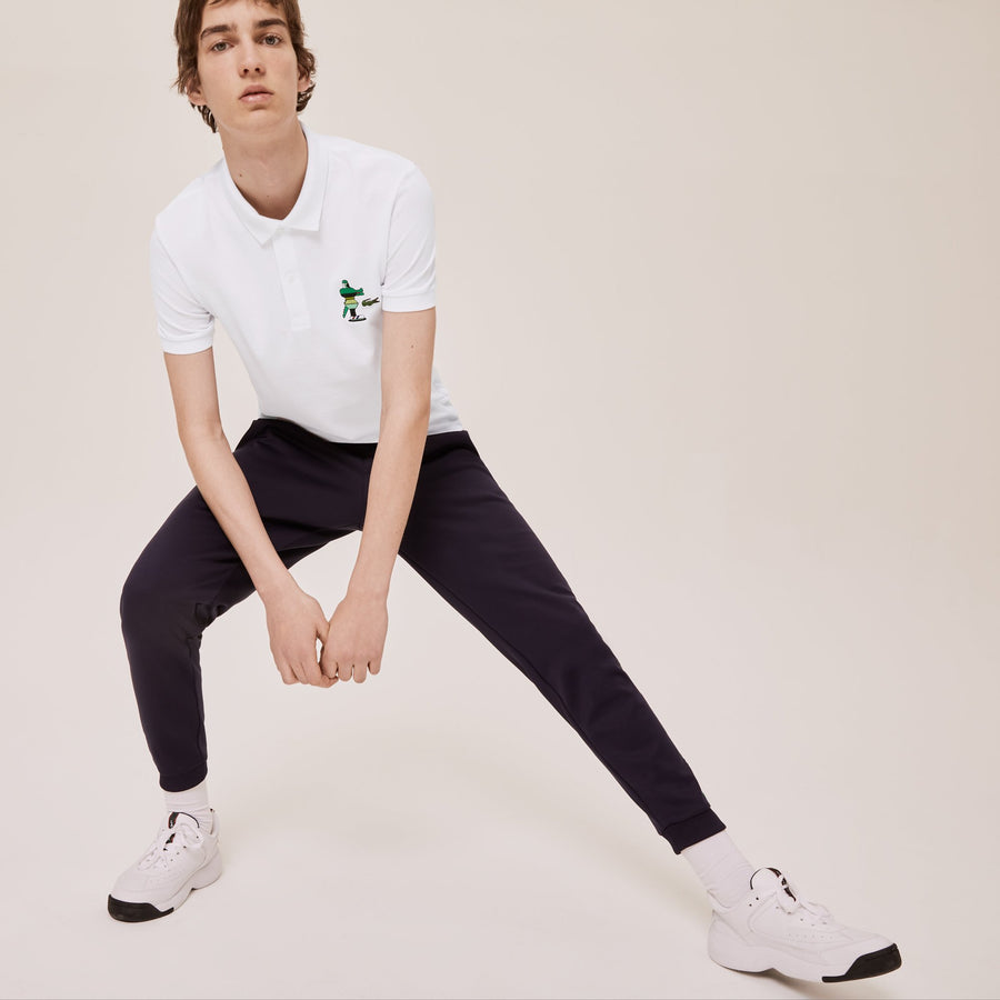Unisex Lacoste X Jeremyville Classic Fit Piqué Polo--White