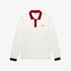 Men's Made in France Contarst Collar Long Sleeve Polo Shirt