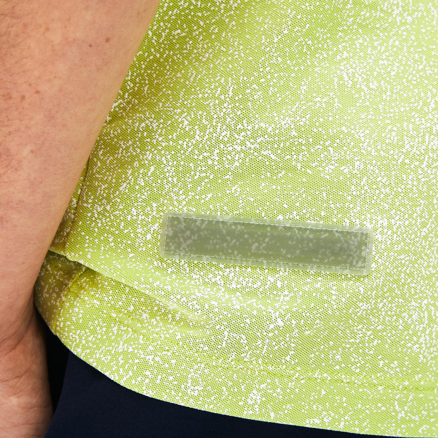 Men's Marbled Polo Piqué--Flashy Yellow