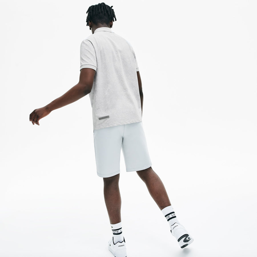 Men's Marbled Polo Piqué--Grey