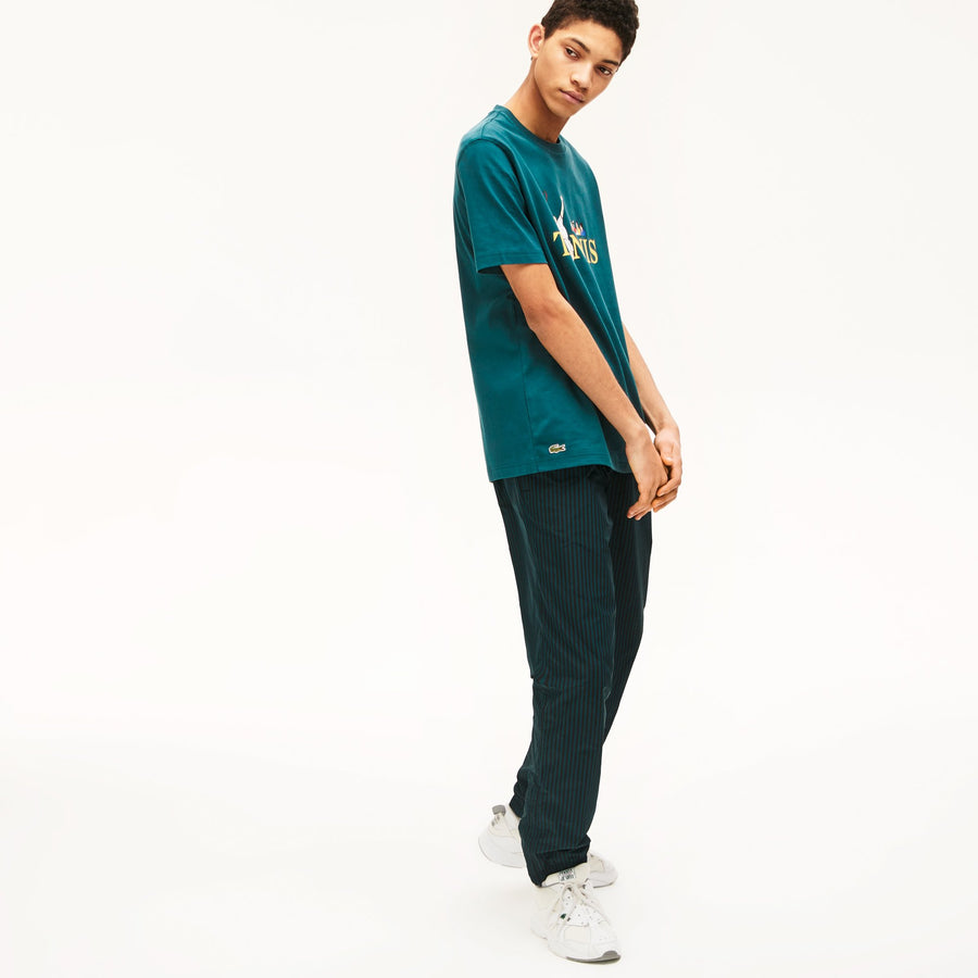 Unisex Lacoste LIVE Tennis Design Cotton Crew Neck T-Shirt